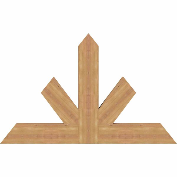 Ekena Millwork Saratoga Timber Gable Bracket, Western Red Cedar, 48"W x 30"H x 3 1/2"D x 5 1/2"F, 15/12 Pitch GBW048X30X0406SAR00SWR - main